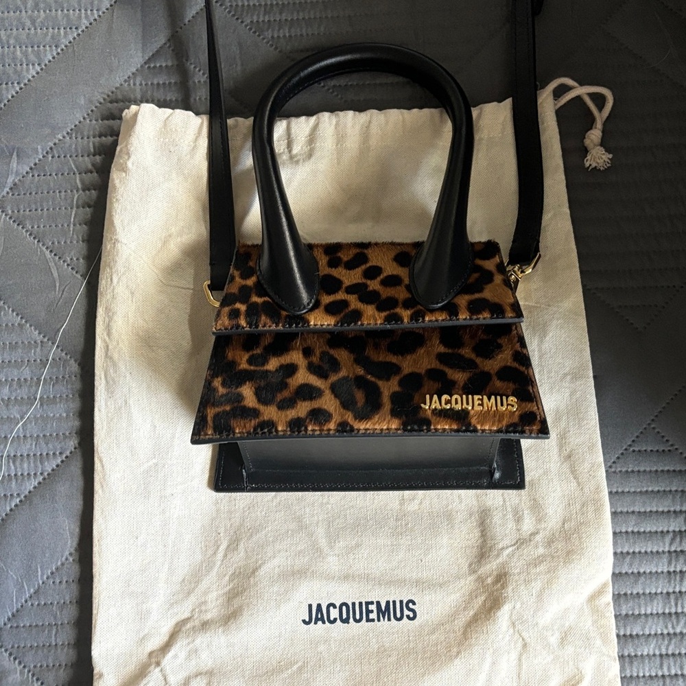 Jacquemus Le Chiquito Moyen Leopard Top-Handle Bag - Picture 2 of 7